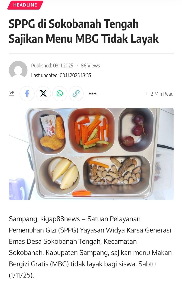 Ayolah....program presiden kok di buat mainan.
#Hentikan_MBG