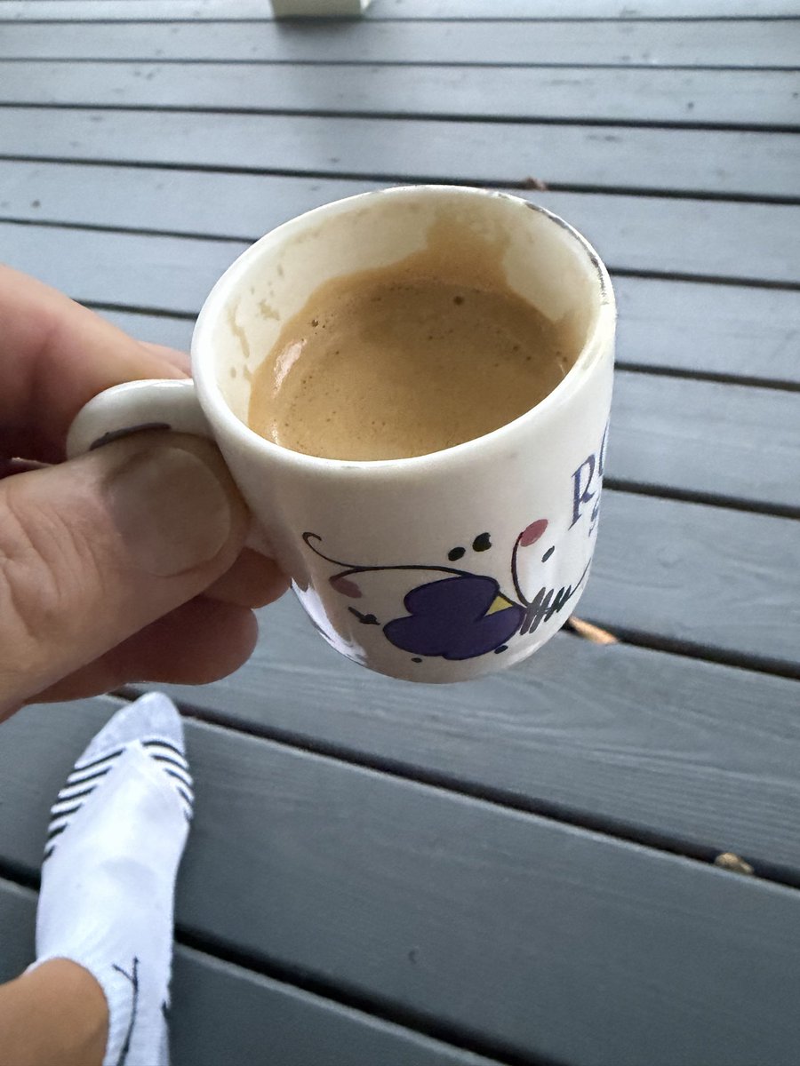 AlwaysReadyLife's tweet image. Morning espresso after an early 2M run to accompany my daughter. “Dad, can you run with me in the morning?” Of course.