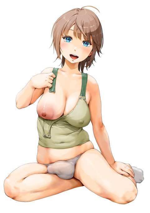 ふたなり先輩🍄
#イラスト 