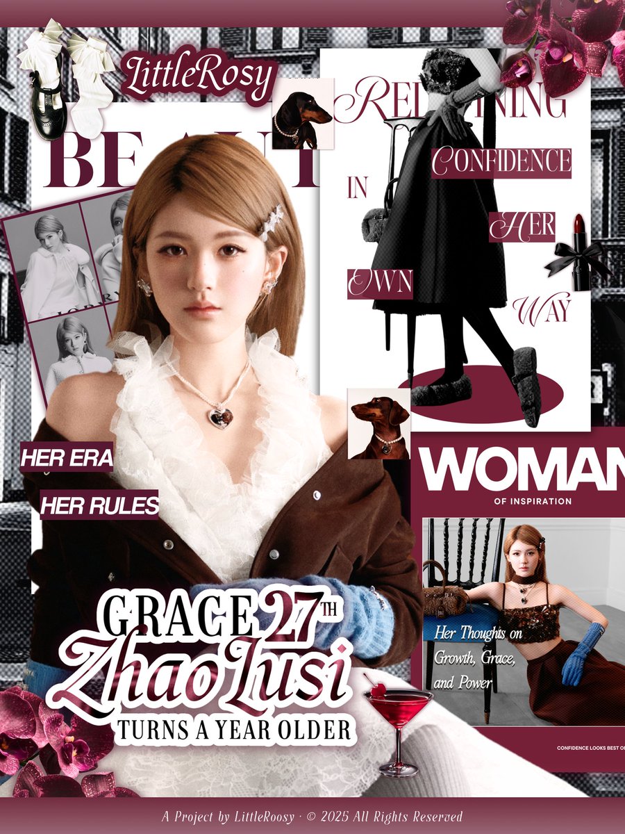 LittleRoosy's tweet image. ⠀ ★ ⠀𝗔͟ 𝗣͟𝗼͟𝗿͟𝘁͟𝗿͟𝗮͟𝗶͟𝘁͟ 𝗼͟𝗳͟ 𝗠͟𝗼͟𝗱͟𝗲͟𝗿͟𝗻͟ 𝗚͟𝗿͟𝗮͟𝗰͟𝗲͟ 
⠀ ⠀ She  marks  27  years  of   light  യ
⠀ ⠀ Celebrating   the  sound  of   a
⠀ ⠀ woman beautifully  becoming
⠀ ⠀ herself.    Soft,    radiant,   chic
⠀ ⠀ &amp;amp;  endlessly evolving.  𝐑𝐨𝐬𝐲 𖤐