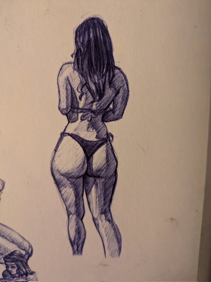 SnowscentArt's tweet photo. #ballpoint booty 👀🧐

#pensketch #curvy #thicc #penart #bigbooty #drawing https://t.co/xqUKyjUM6L