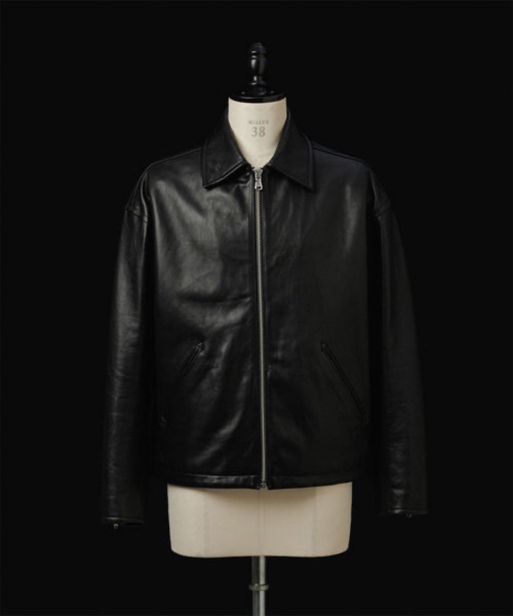 ADAM ET ROPÉ HOMME 25AW ラムレザー ジップアップ ブルゾンが国内