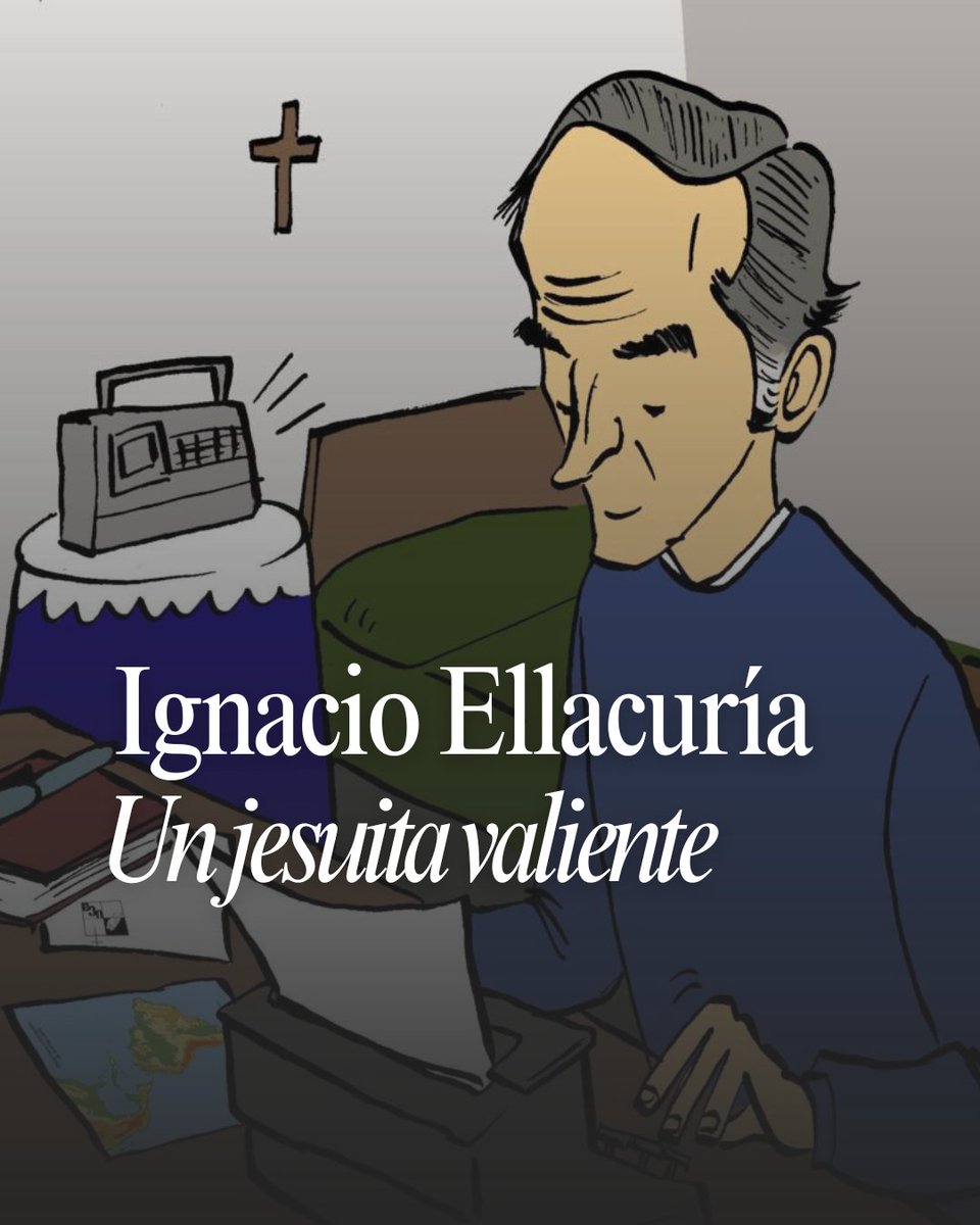#Taldíacomohoy hace 95 años nació Ignacio Ellacuría. Siendo rector de la UCA, abogó por un cambio social a favor de los más pobres, condenó la violencia y se esforzó en buscar una salida pacífica al conflicto armado.
Fue asesinado junto a los también jesuitas Segundo Montes,