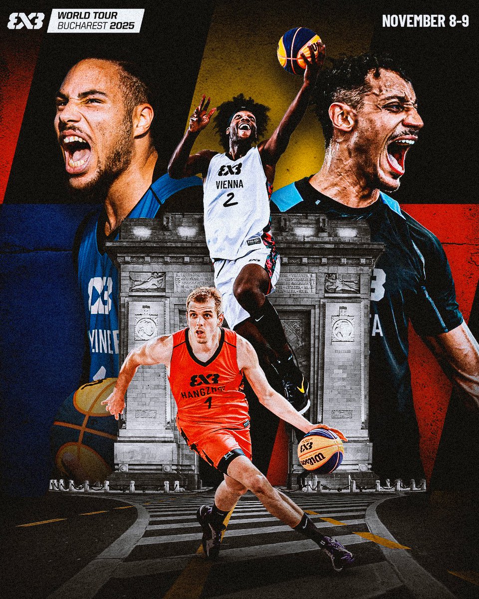 🇷🇴 Bucharest - The last pitstop before the FINAL! 🛣️🤩

📍 #3x3WTBucharest
📆 November 8- 9
📺 Watch LIVE on the FIBA 3x3 YouTube channel!

#3x3WT