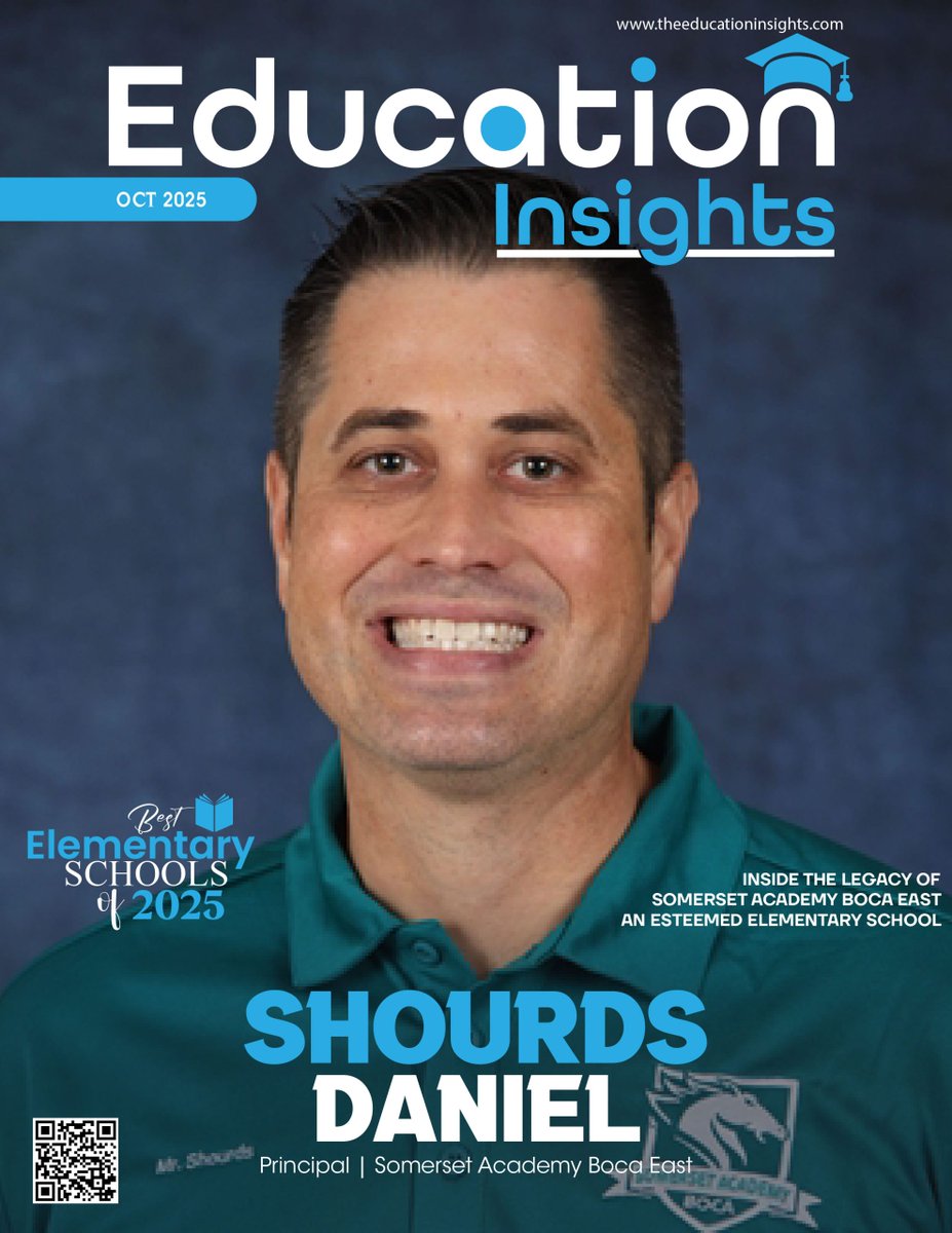 On the cover of 𝐓𝐡𝐞 𝐄𝐝𝐮𝐜𝐚𝐭𝐢𝐨𝐧 𝐈𝐧𝐬𝐢𝐠𝐡𝐭𝐬 𝐌𝐚𝐠𝐚𝐳𝐢𝐧𝐞, we are proud to feature #DanielShourds, Principal of <a href="/BocaSomerset/">Somerset Academy Boca</a>, recognized among the "𝐁𝐞𝐬𝐭 𝐄𝐥𝐞𝐦𝐞𝐧𝐭𝐚𝐫𝐲 𝐒𝐜𝐡𝐨𝐨𝐥𝐬 𝐨𝐟 𝟐𝟎𝟐𝟓"!✨

Read At:- bit.ly/47DCFvV
#Education