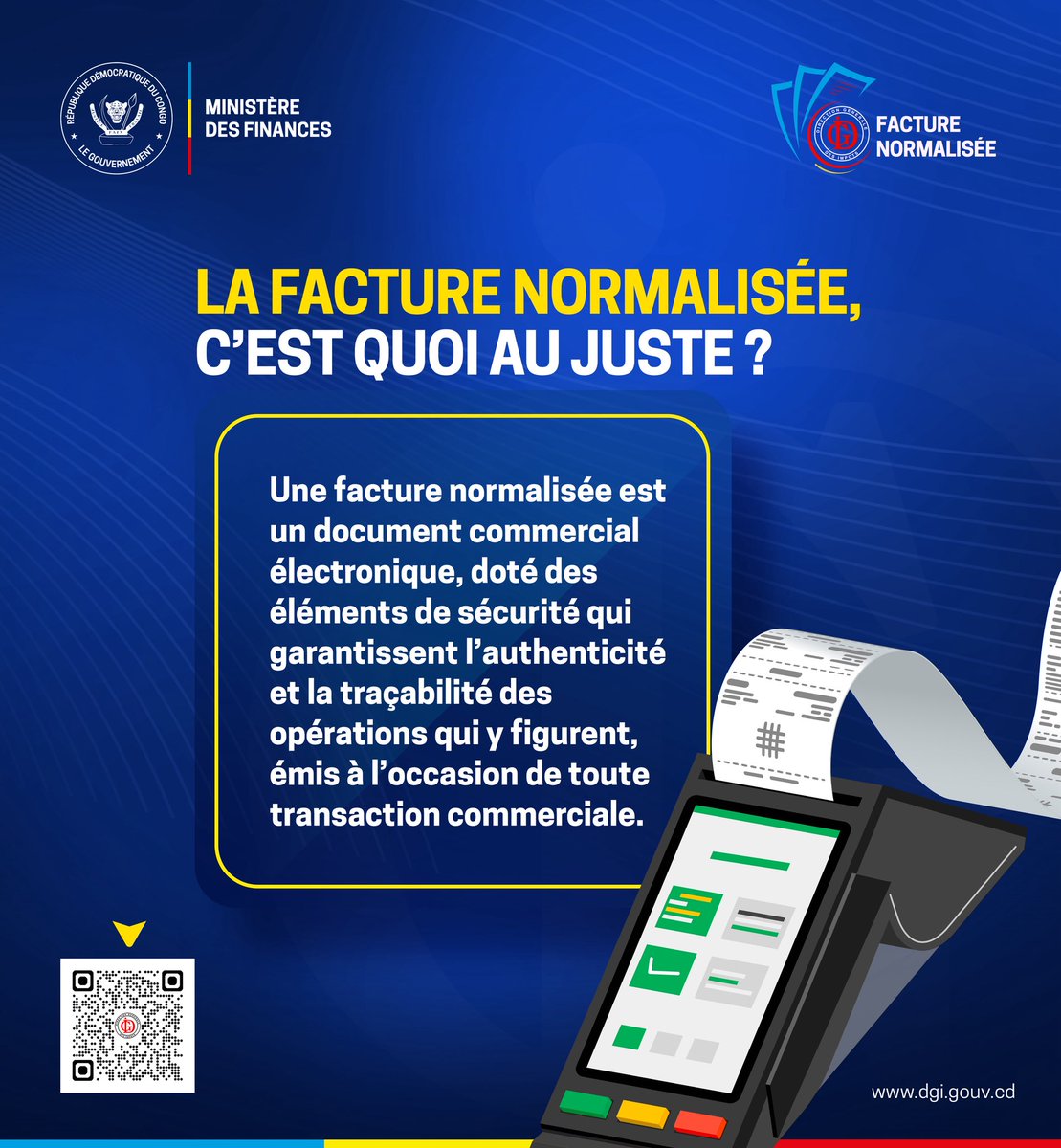 FacnoRDC's tweet photo. La Facture Normalisée n’est pas un nouvel impôt.

Qu’est-ce que réellement la facture normalisée ?

#MinistereDesFinances #DgiRDC #FactureNormalisee https://t.co/rbHmzLClAy