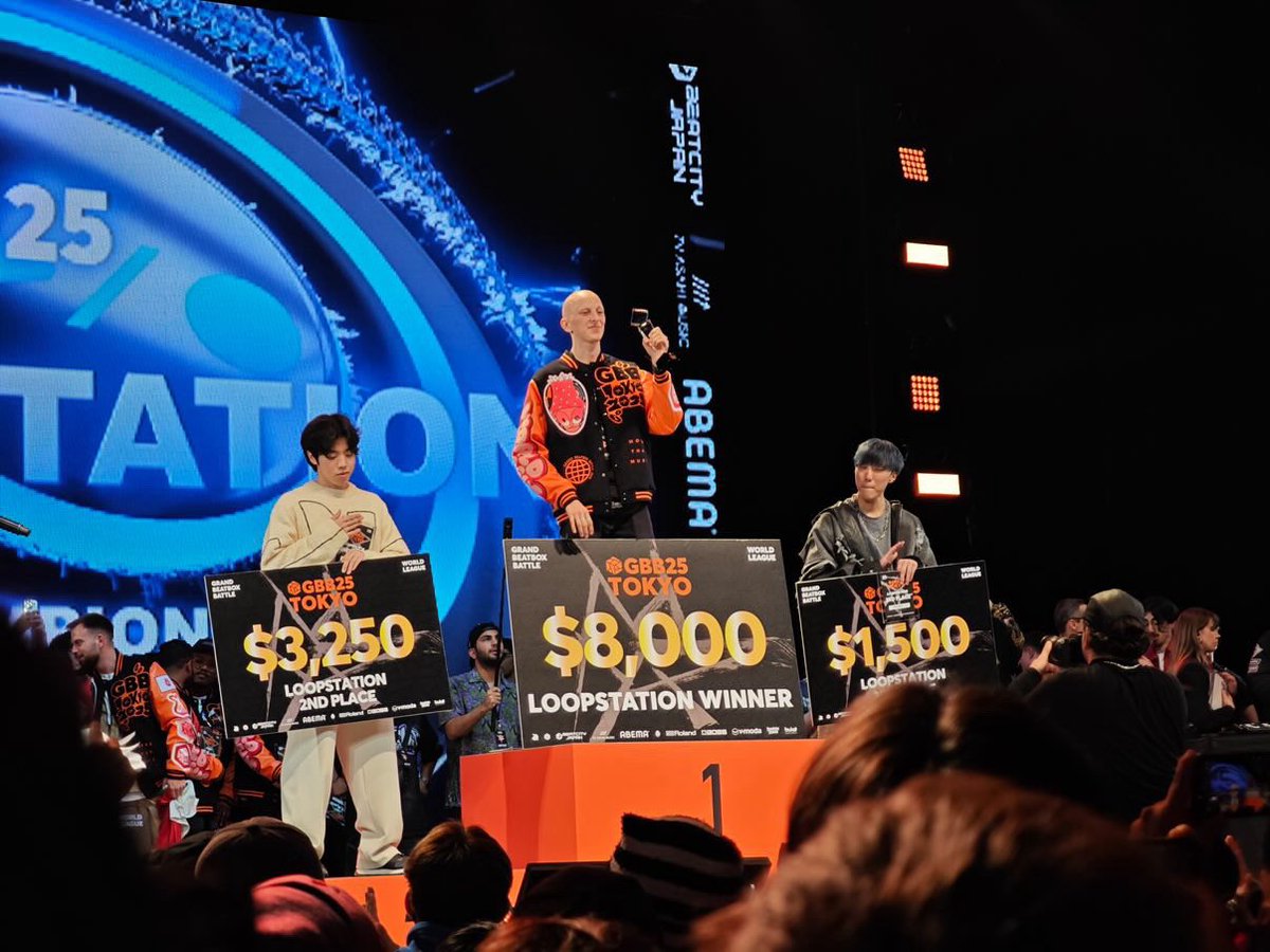 MAHIROloop's tweet image. GBB25 Loopstation部門 第3位！

SO-SOさんを超えました！Martinには負けてしまいましたが、なんとか爪痕は残せたと思います！応援してくれたみんな、ありがとうございました🙏！！

#GBB25 #loopstation #ダブステップ最強 #ダブステップ最強 #ダブステップ最強 #ダブステップ最強 #ダブステップ最強