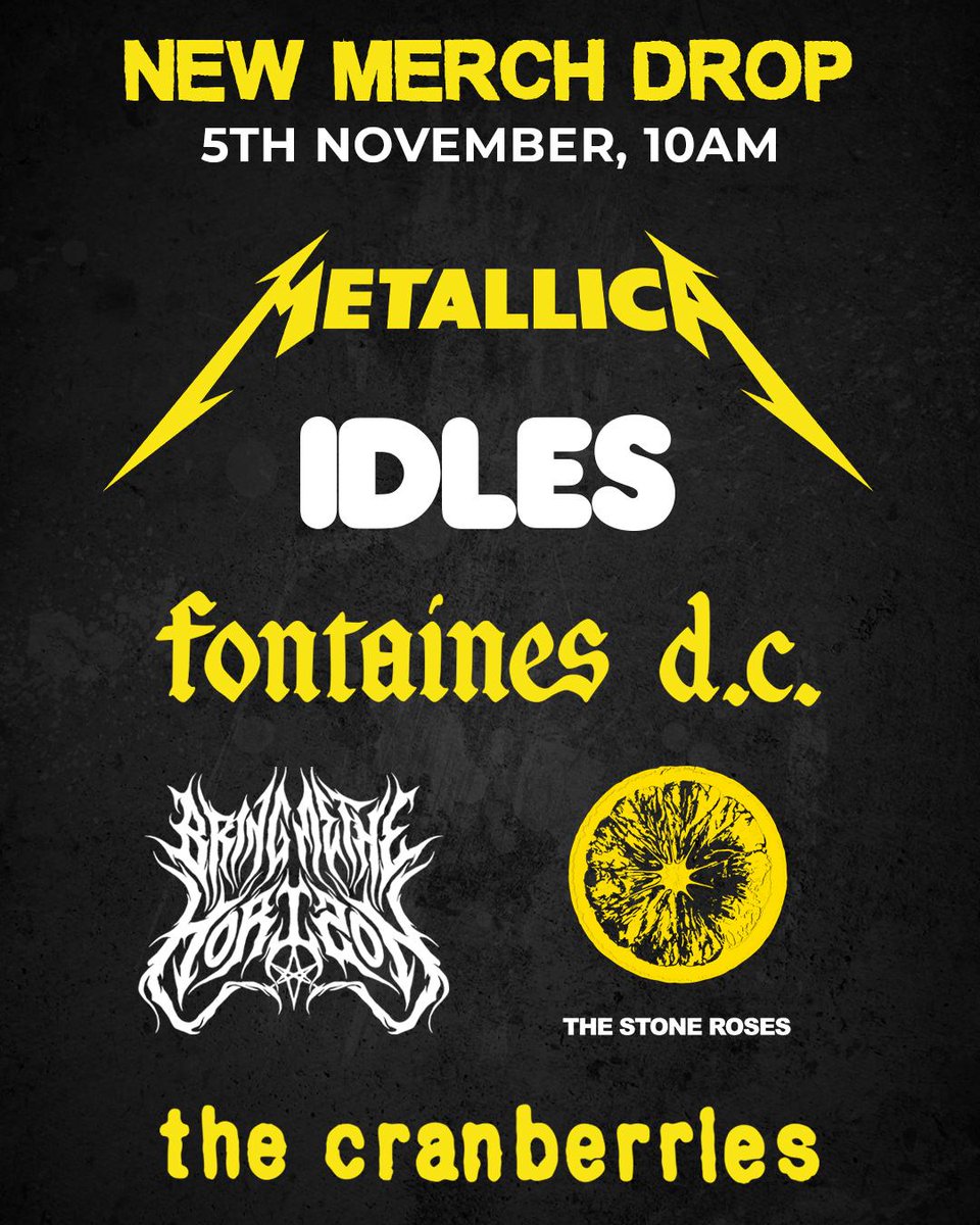 We haven't done this in a very long time - a new merch drop!! This Wednesday 10:00 am on gig-merch.com