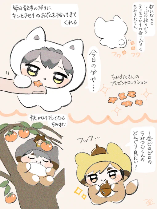 小さい秋とちみ🍁🌰

(2枚目は再掲) 