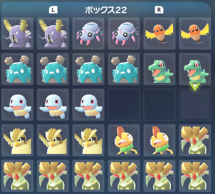 ポケモンZA色違い余りに余ってるんですけど欲しい人居ますか？
出)画像の色違い
求)オシャボ1個or他提案
オヤブン色とこちら複数体交換とかもOKです。

色々提案リプライどうぞー。
#ポケモンZA #ポケモン交換