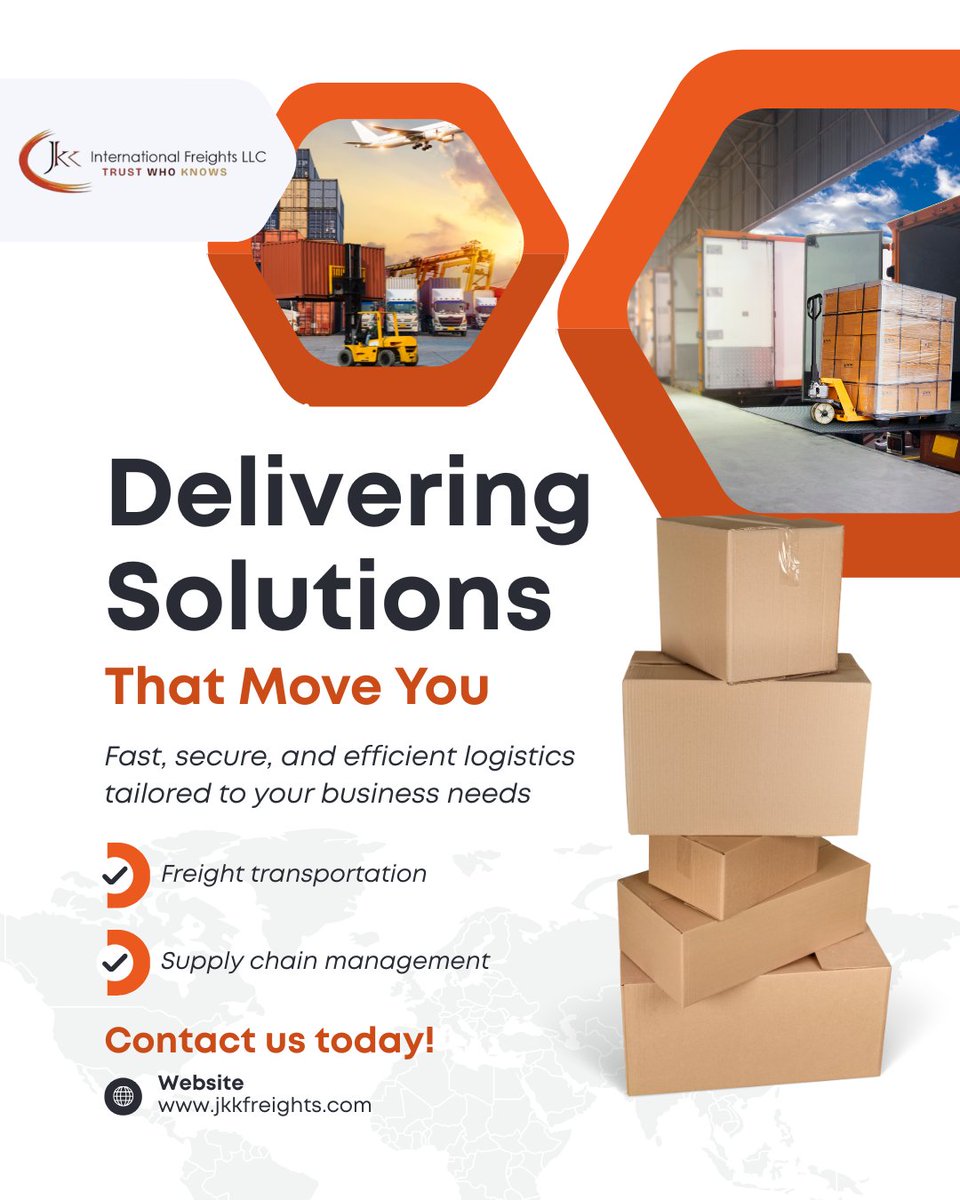 Jkkintl's tweet photo. Delivering Solutions That Move You.

At JKK, we go beyond logistics - we deliver speed, security, and efficiency that keep your business moving forward.

Tailored solutions. Trusted expertise. Global reach.

#JKK #FreightForwarding #LogisticsExperts #SupplyChainSolutions https://t.co/Zo8qbEYD3k
