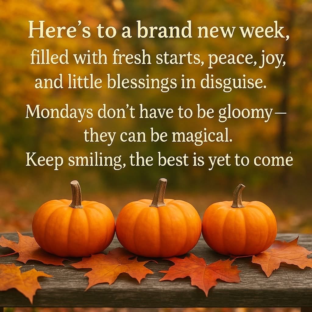 Happy Monday! 🤗🙂☕️🍁☁️