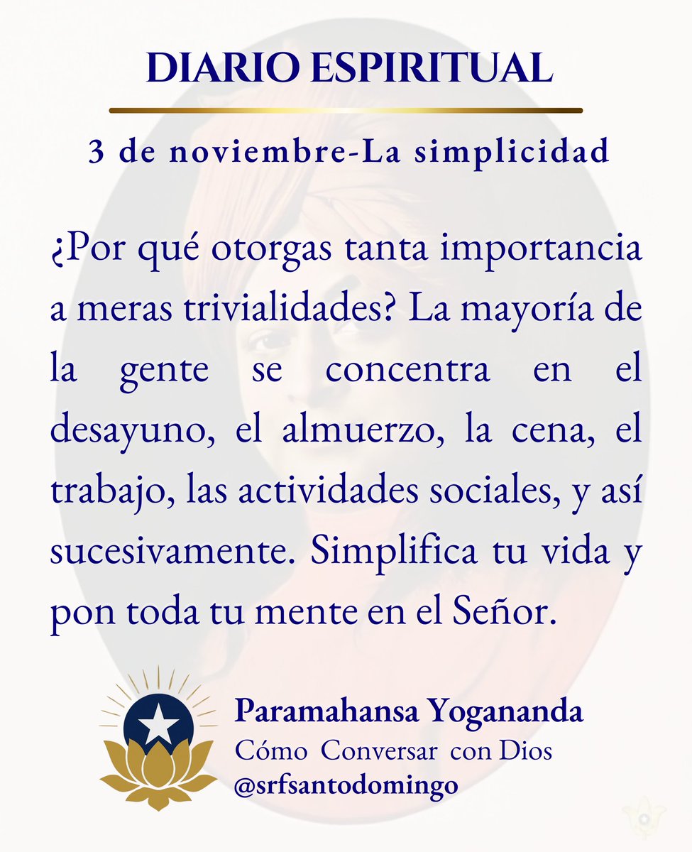 SRFsantodomingo's tweet photo. ☀️¡Buenos días! Bendecido y productivo lunes. Que tengas una semana colmada de paz y hermosas bendiciones.🌿🌸🙏
#Simplicidad #SimplificaTuVida #Medita #MeditaEnDios #DiosPrimero #Meditación #Dios #Yoga #Gurú #KriyaYoga #Yogananda #SelfRealizationFellowship https://t.co/V10iTuy3uE