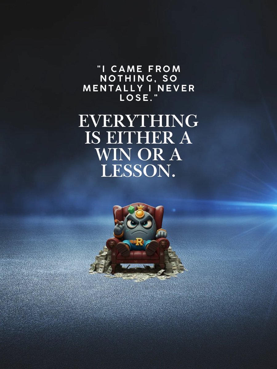 RubbleRushCoin's tweet photo. Built from nothing, wired to win.
You learn to see every moment as progress, either you win, or you learn. You don't chase perfection, you chase growth. You don't need validation, you've got vision!
#nevergiveup #youwilldoit #achievement #is #resilience https://t.co/XYK6QcWMre