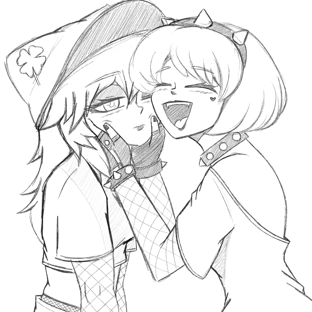 mrmtheartist's tweet image. Finally got around to sketching the Valentine sisters! Full project drops FRIDAY
#wip #sketch #ggst #elphelt #ramlethal