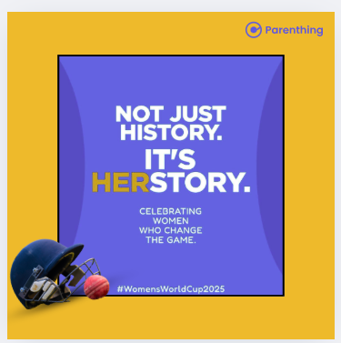 parenthingapp's tweet photo. Every boundary they hit today began with one parent who said, “Let her play.” 🩵🏏

Congratulations #WomenInBlue for inspiring millions of young dreamers (and their parents).

Here’s to finding the next champion — maybe through @theparenthingapp
#TeamIndia #Cricket #WomensCricket https://t.co/xvp0gYHenB