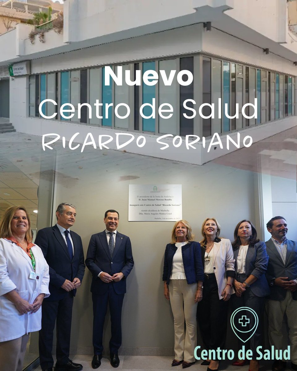 🏥✨ Nuevo centro de salud en Marbella: Ricardo Soriano abre sus puertas

📍 2.000 m² de instalaciones
🩺 24 consultas de distintas especialidades
🏗️ Una infraestructura nueva y muy necesaria para descongestionar el Centro de Salud de Leganitos