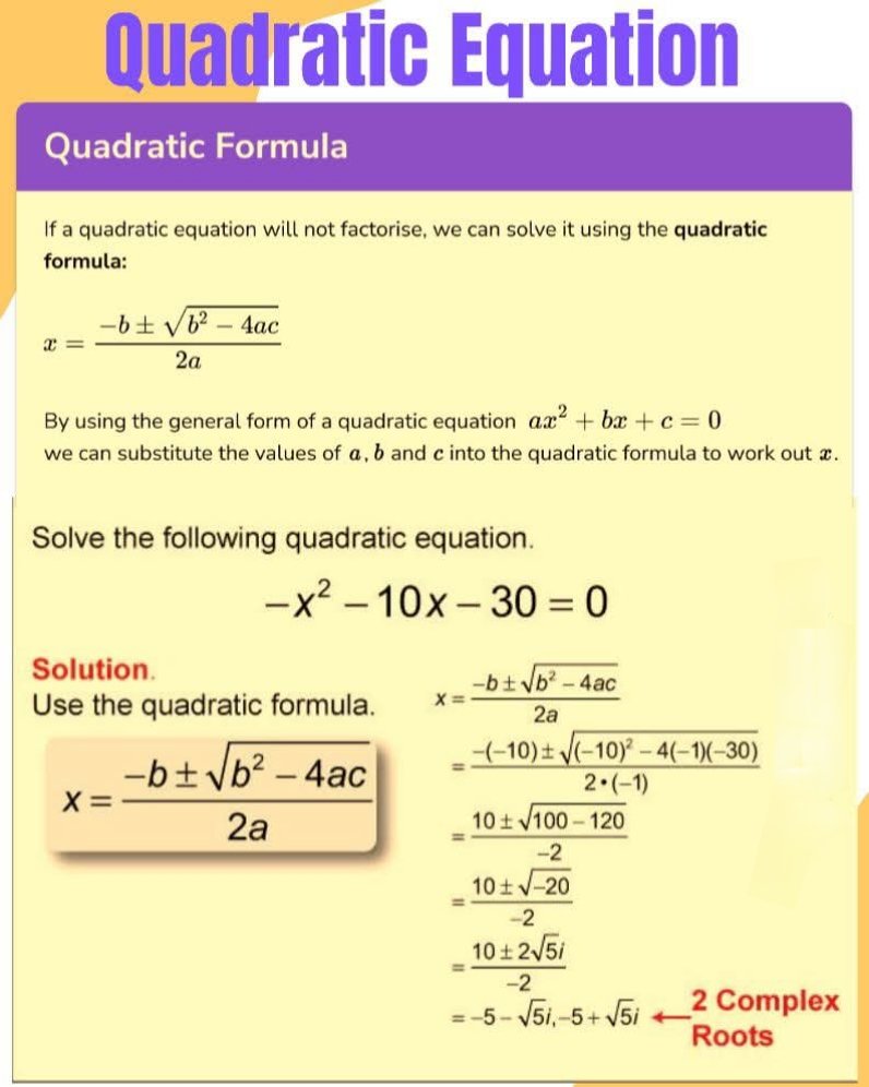 sonukg4india's tweet image. Quadratic Equations