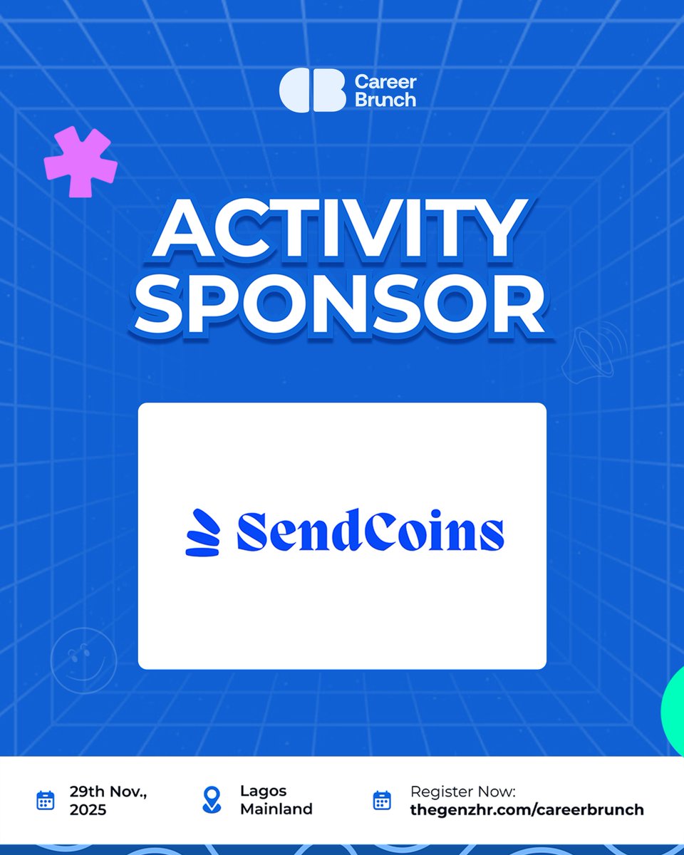 We’re excited to welcome <a href="/sendcoins_ca/">Sendcoins</a> as an official Activity Sponsor for #CareerBrunch

As a platform redefining global payments &amp; financial access, Sendcoins aligns perfectly with our mission to connect ambition with opportunity.

Let’s make it 
🎟️ careerbrunch.thegenzhr.com