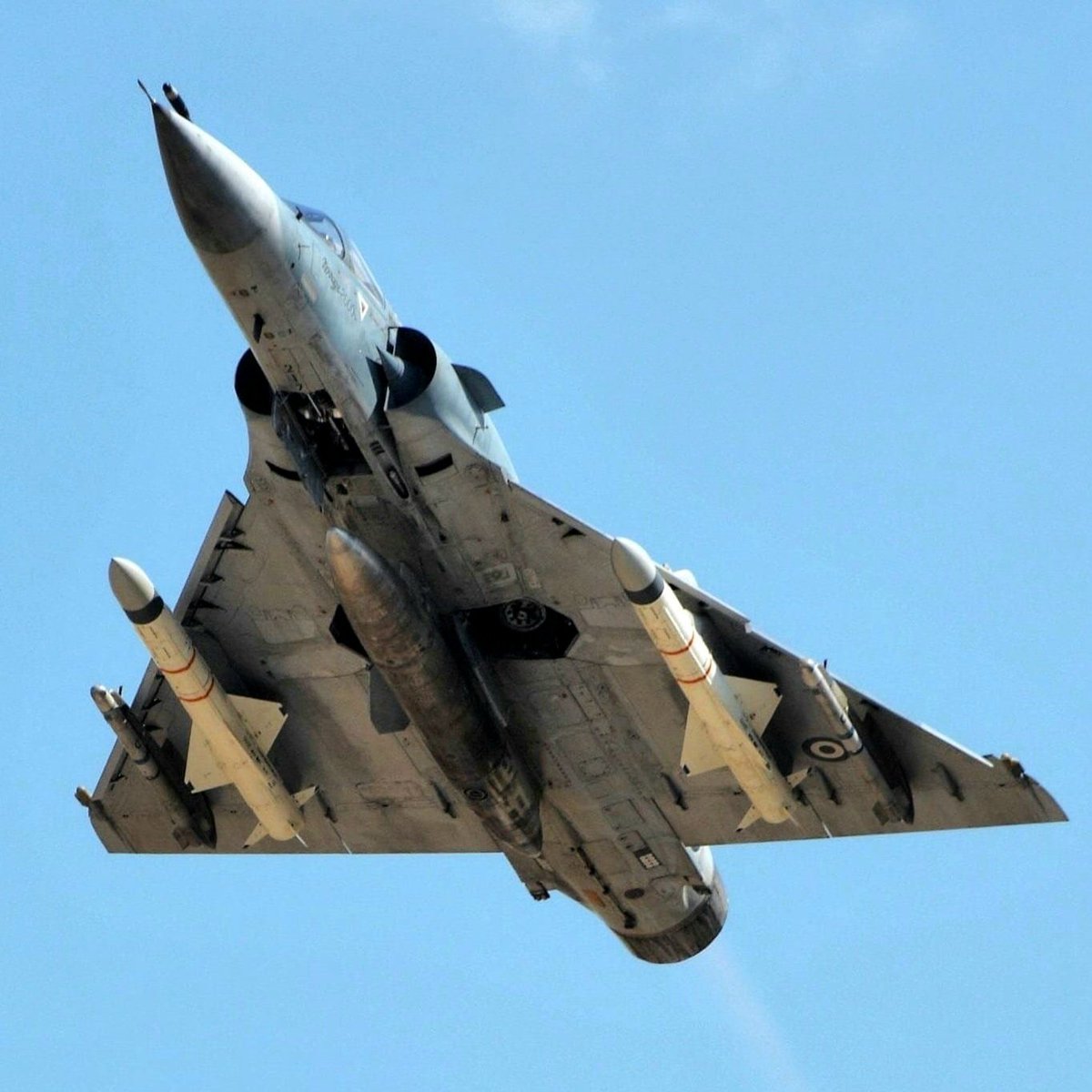 My two best friends! A Hellenic AF Mirage 2000-5 Mk.2 armed with a pair of sea skimming AM39 Exocet anti-ship missiles. Depending on the launch altitude the AM39 has a maximum range of 70 km. It's one of the most prolific ASMs in the Western world.