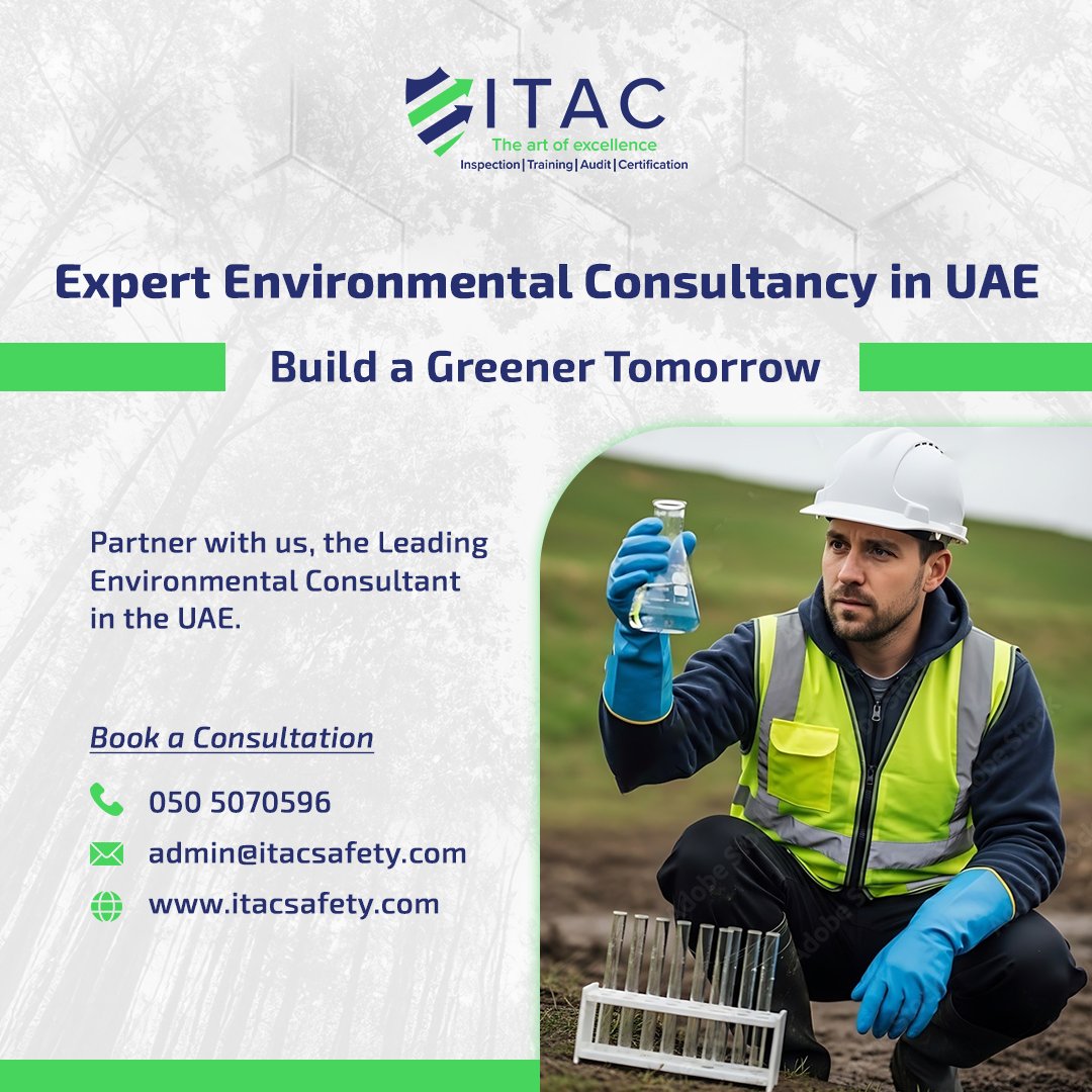 ItacSafety's tweet image. Building a sustainable future starts with responsible choices today 🌿
📞050 5070596
✉admin@itacsafety.com
🌐itacsafety.com
#EnvironmentalConsultancyInUAE #SustainabilityUAE #EnvironmentalExperts #GreenFuture #EcoFriendlyUAE  #ITACSafety #UAE #Dubai #AbuDhabi #sharja