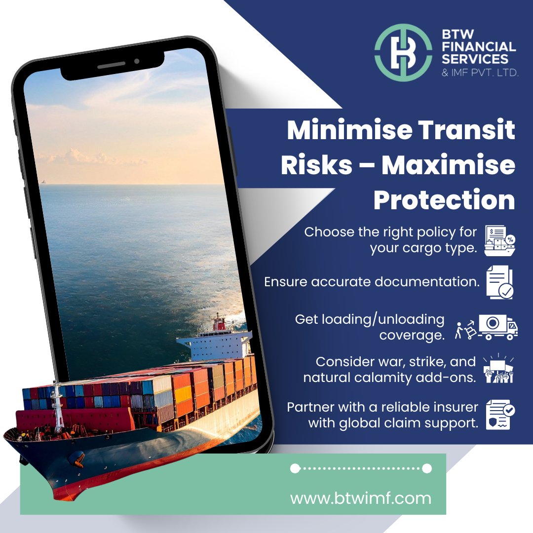 BtwImf's tweet image. Protect your shipments globally!
Learn key steps to minimise transit risks and secure maximum cargo protection with expert
tips.

#btwimf #cargoinsurance #transitrisk #logistics #globaltrade #supplychain #marineinsurance
#riskmanagement #btwfinancialservices #shipping