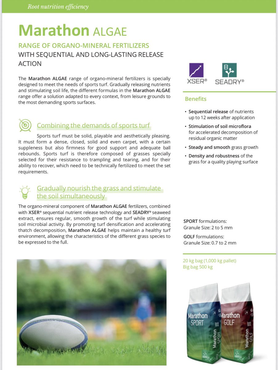 From technology to solution 🧪 

This weeks spotlight is B-Seadry 🌱

Essential for plant nutrition, B-Seadry is a dry seaweed extract rich in specific molecules and rare trace elements to stimulate the biological activity of the soil. 

Exclusively available <a href="/CollierTurfCare/">Collier Turf Care</a>
