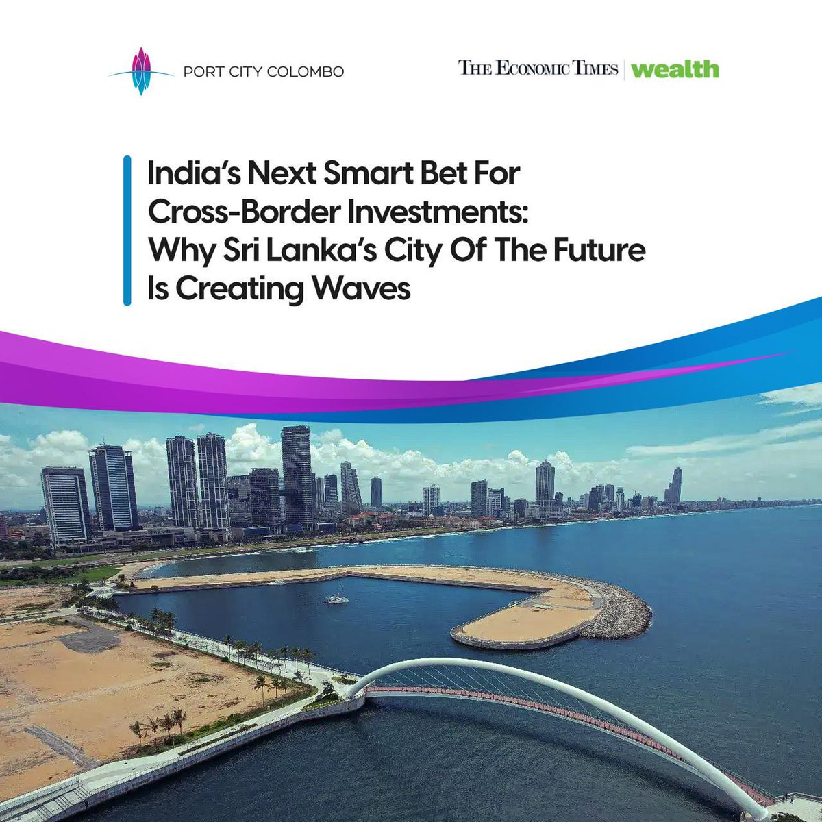 Port City Colombo is fast emerging as a world-class hub for finance, living, and innovation — connecting South Asia to the world.

As The Economic Times notes, it’s “India’s next smart bet.”

🔗 Read more: portcitycolombo.lk/news-room/indi…