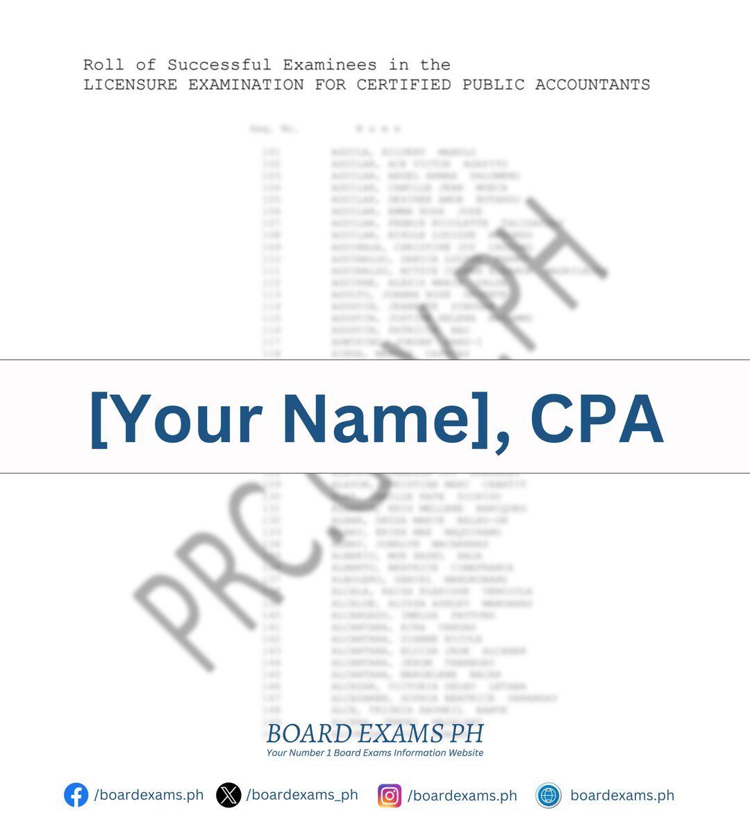 boardexams_ph's tweet photo. TYPE "YOUR NAME, CPA" ✨❤️

➝ CPALE Results Here Very Soon:
https://t.co/SufwQnhaIz https://t.co/k4XQdkN3jf