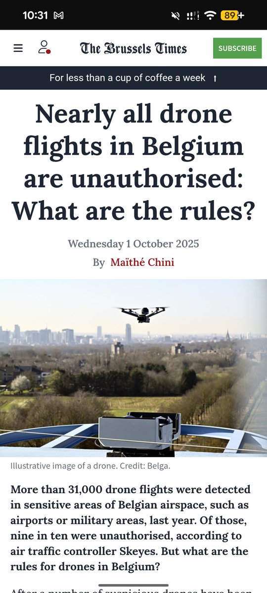 Drone madness in Belgium while media and politicians didn't care last year when more than 30.000 unauthorized flights were registered.
Some of them even nearby military sites and airports.