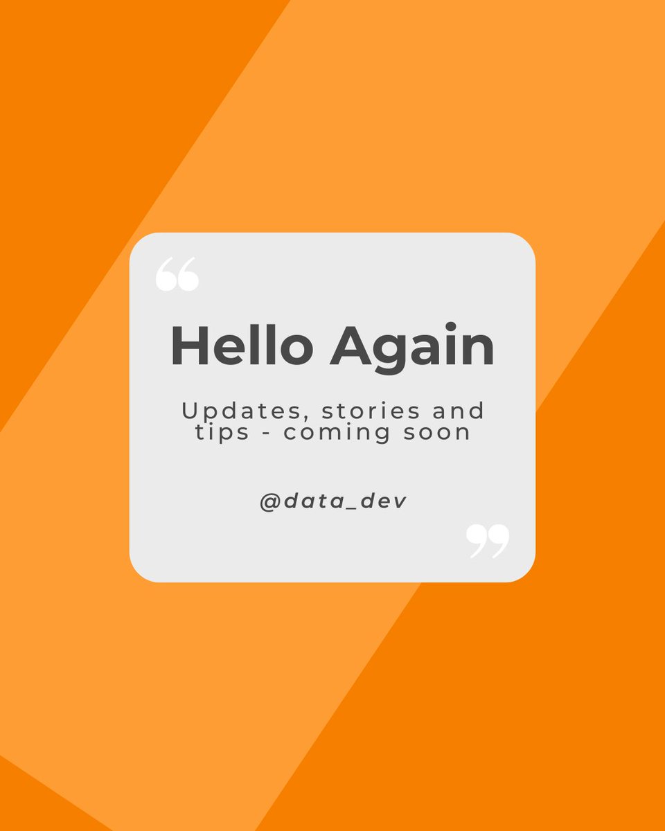 data_dev's tweet image. Hello again.

We’ve been doing this for 40 years now (where does the time go?) and we thought it was time to start sharing updates, stories and tips again.

Whether you’ve been with us for years or you’ve just come across us today, welcome!

Keep an eye out on our social media 👀