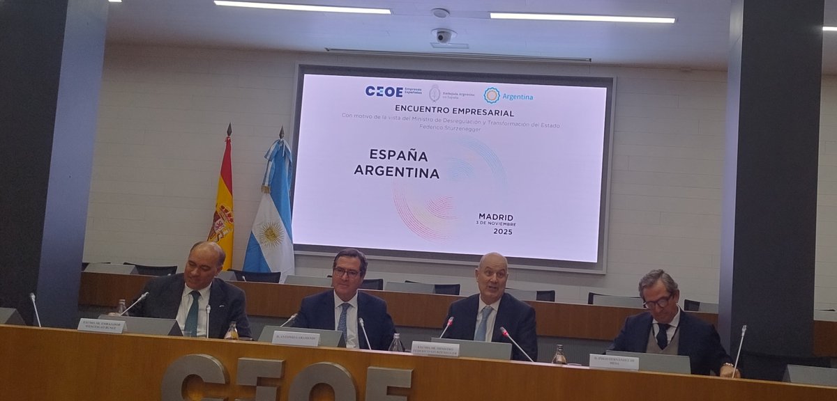 El ministro <a href="/fedesturze/">Fede Sturzenegger</a> con empresarios españoles y argentinos en Madrid. Te lo cuento todo en <a href="/Newstadok/">Newstad</a>