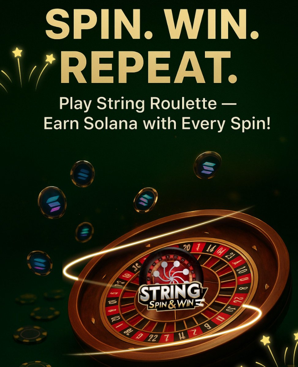StringGames_TON's tweet image. 🎡 Play. Earn. Repeat. 💰
Play String Roulette — Earn Solana with every spin! ⚡
Your luck, your rhythm, your rewards. 🔥

👉 Play now: t.me/StringSpinBot

#StringRoulette #SpinAndWin #StringGames #PlayToEarn #SolanaRewards #CryptoGaming #TelegramBot #LuckySpin
