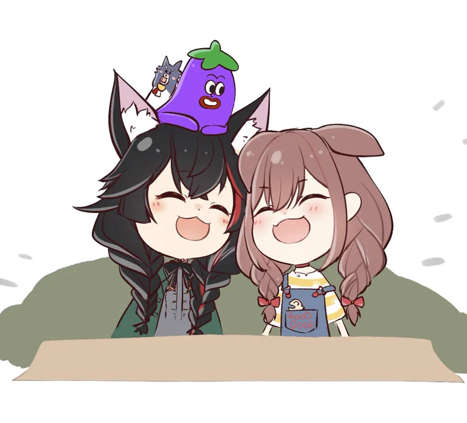 コラボめちゃくちゃ良かった...!! #みおーん絵 #できたてころね #ふたりは神様MaxDOG
