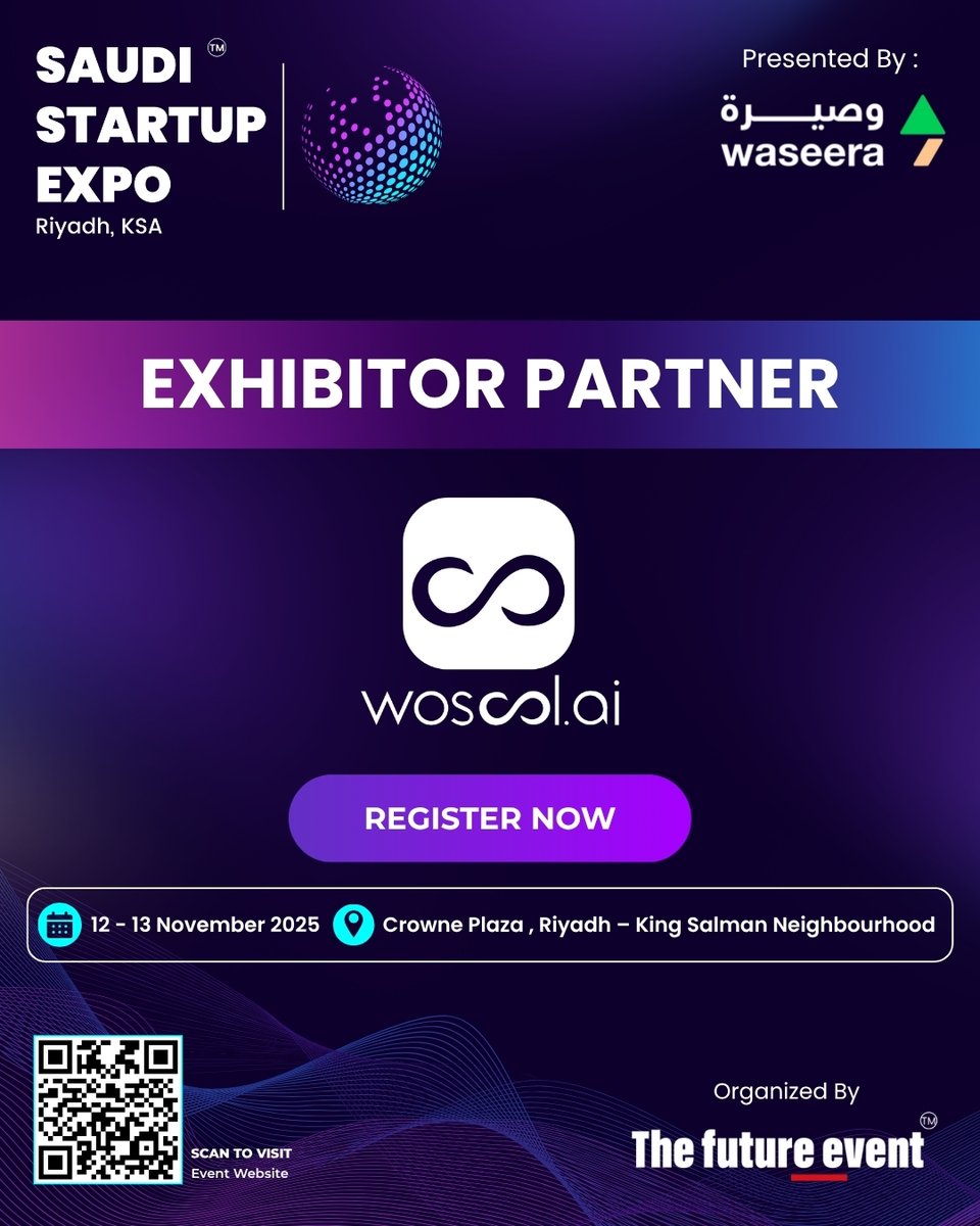 TheFutureEvent1's tweet image. Revolutionizing eCommerce with AI and Voice Intelligence 🛍️

We’re excited to welcome Wosool AI as an Exhibitor at the Saudi Startup Expo 2025, presented by Waseera FinTech.

✅ Explore the innovation reshaping digital retail: saudistartupexpo.com
