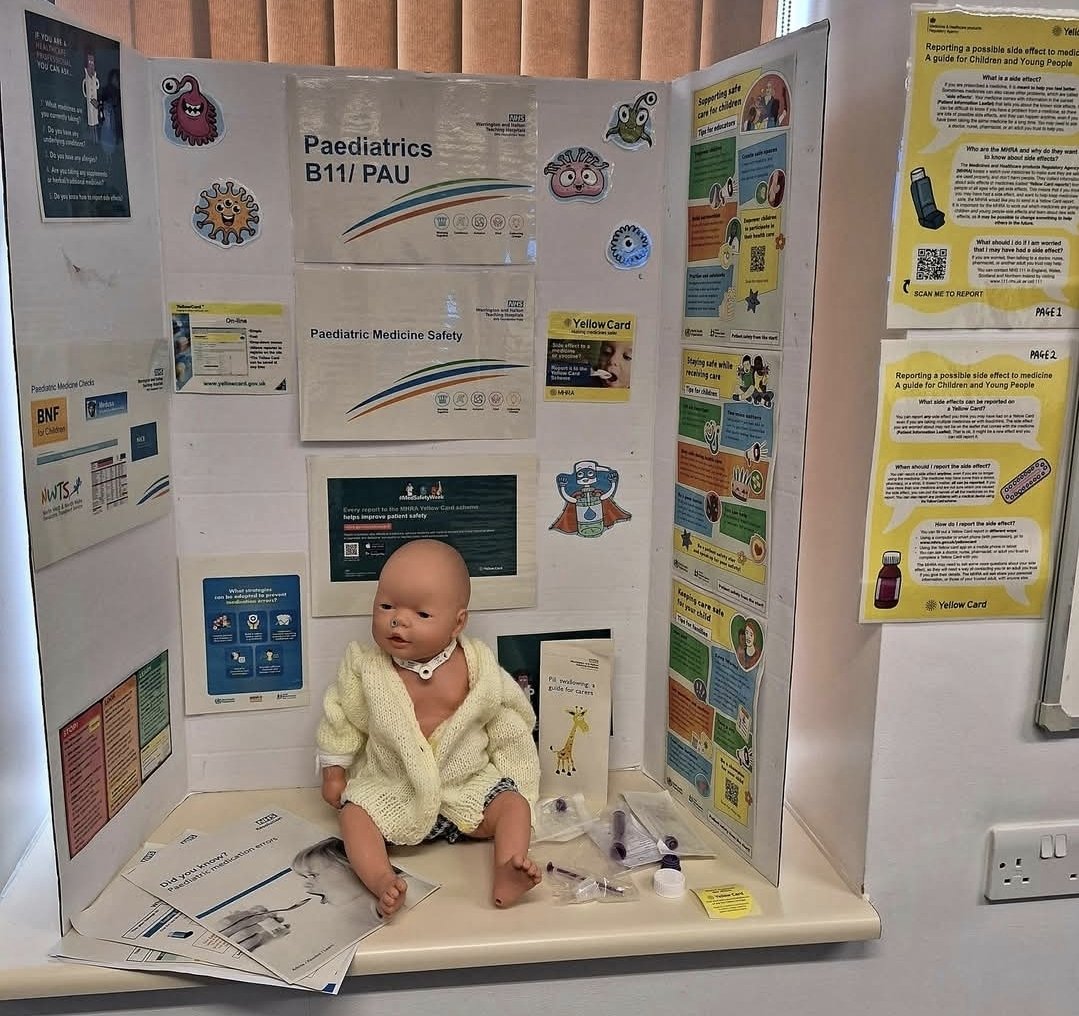 WHHPaediatrics's tweet image. Our Paediatric Medicines Safety information proudly displayed for @WHHNHS medicine safety week 💊🩹💉🏥 
#medicinessafety #safecare #safepractice #safety #standards #nmc #mhra #bnfc #NHS 
#paediatrics #childrensward