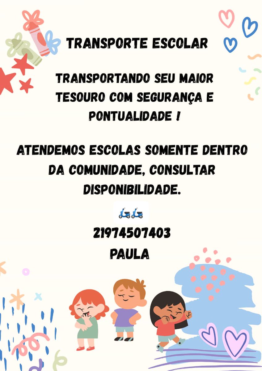 Disponibilidade somente no turno da tarde 
21974507403 Paula