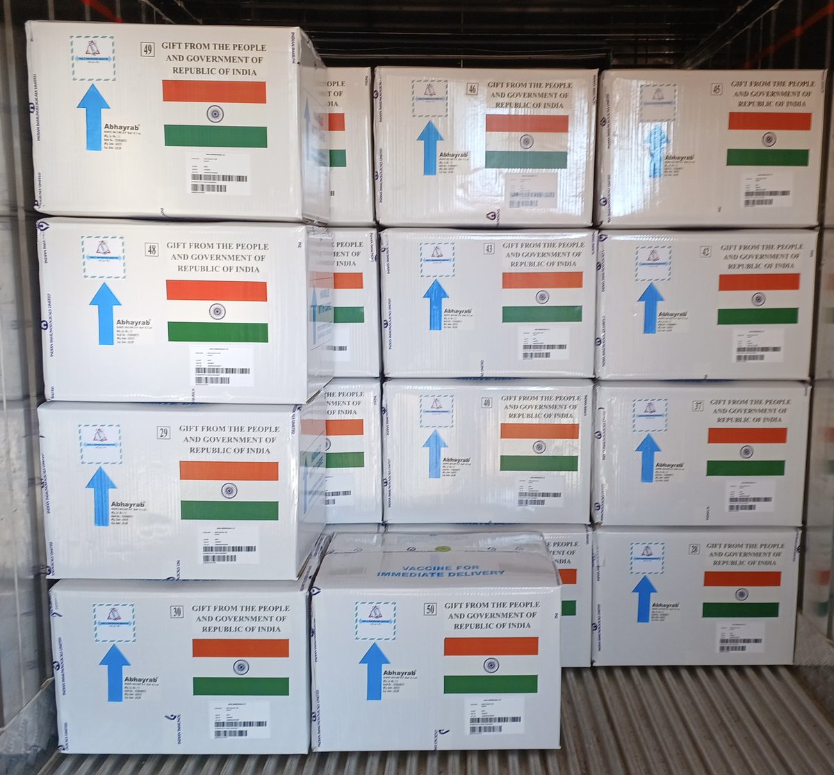 PoonambenMaadam's tweet image. India has dispatched an urgent consignment of 10,000 doses of rabies vaccine and 2,000 vials of rabies immunoglobulin to Timor Leste, to assist in combating an outbreak. 

#FirstResponder