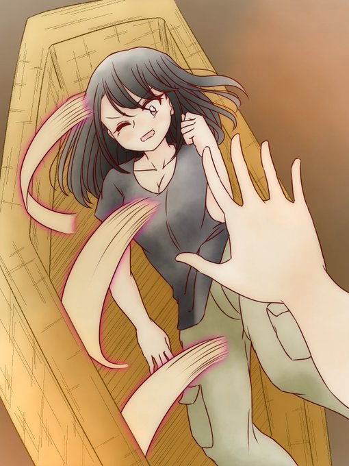 ある冒険家のお話に描いたイラストです。
簡潔に表すのが難しいのでpixivに読みに来てください!😚 