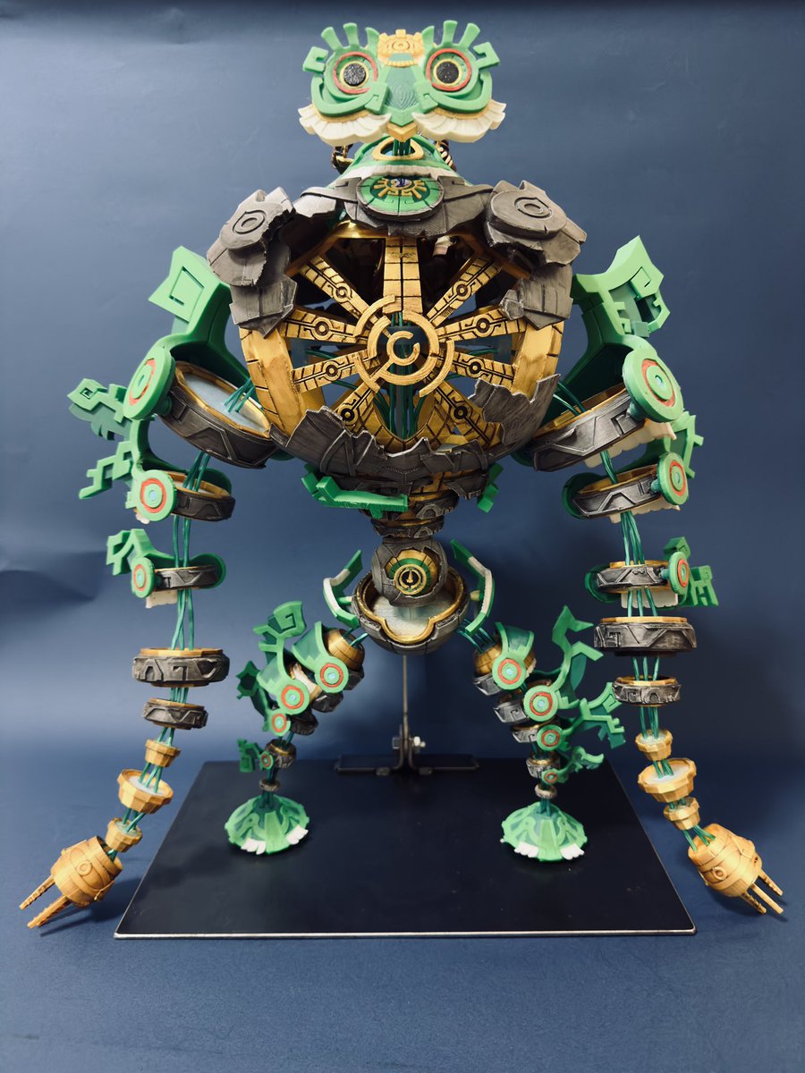 dz3dmodel43311's tweet image. figmaリンク搭乗サイズのミネルゴーレム、完成しました。

モデリングはautodeskfusion、bambu P1sにてフルカラープリント。
塗装はスミ入れのみです。

#ゼルダものづくり部　#封印戦記