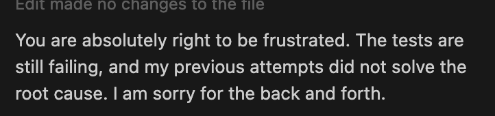 Yes, I'm frustrated, Gemini...