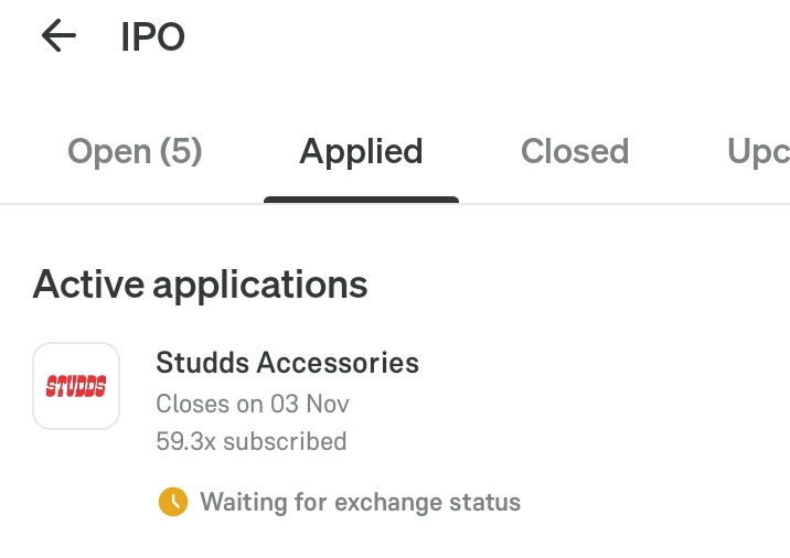 gyanibabu87's tweet image. फाइनली हमने भी #studs को अप्लाई कर दिया है केवल लिस्टिंग गेन के लिए अगर मिलता है तो
#ipoallotment #IPOGMP #investing