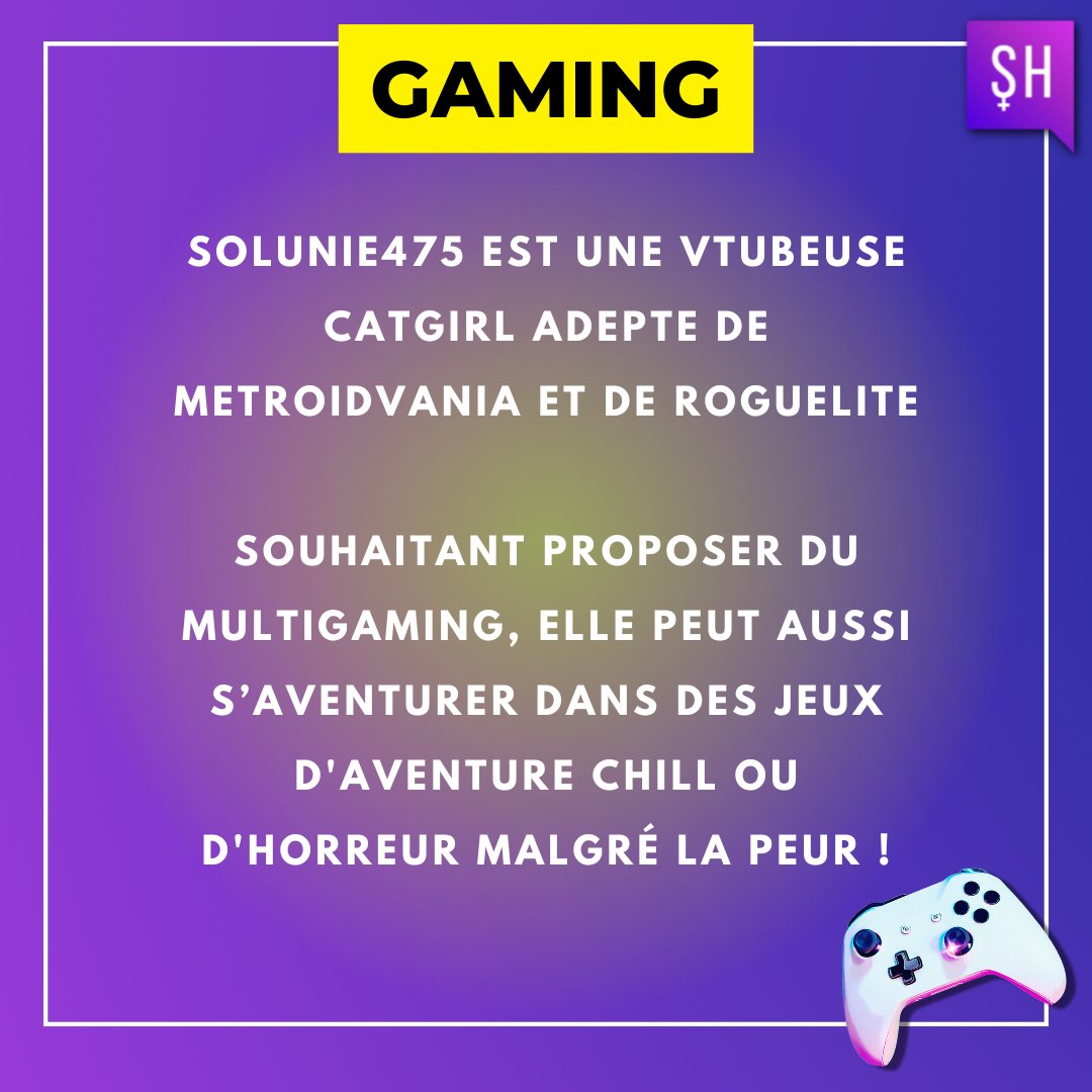 Stream_Her's tweet photo. ✨La streameuse de la semaine est Solunie475✨

Bien qu'adepte de metroidvania et de roguelite, Solunie475 souhaite proposer du multigaming : elle peut aussi s’aventurer dans des jeux d'aventure chill ou d'horreur malgré la peur ! 🎮🐈‍⬛

Sa chaîne : https://t.co/iLs9bVWocE https://t.co/4zbNvRodnO