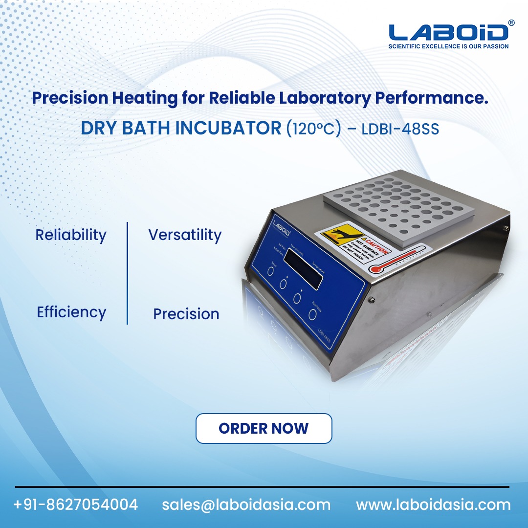 laboidIntl's tweet image. 🔥 Enhance your lab’s performance with the LABOID Dry Bath Incubator (120°C) – LDBI-48SS! ⚗️ Experience unmatched precision, reliability, and efficiency for versatile lab applications. 🧪

📞+91 8627054004
📧 sales@laboidasia.com
🌐 laboidasia.com

#Laboid #LabEquipment