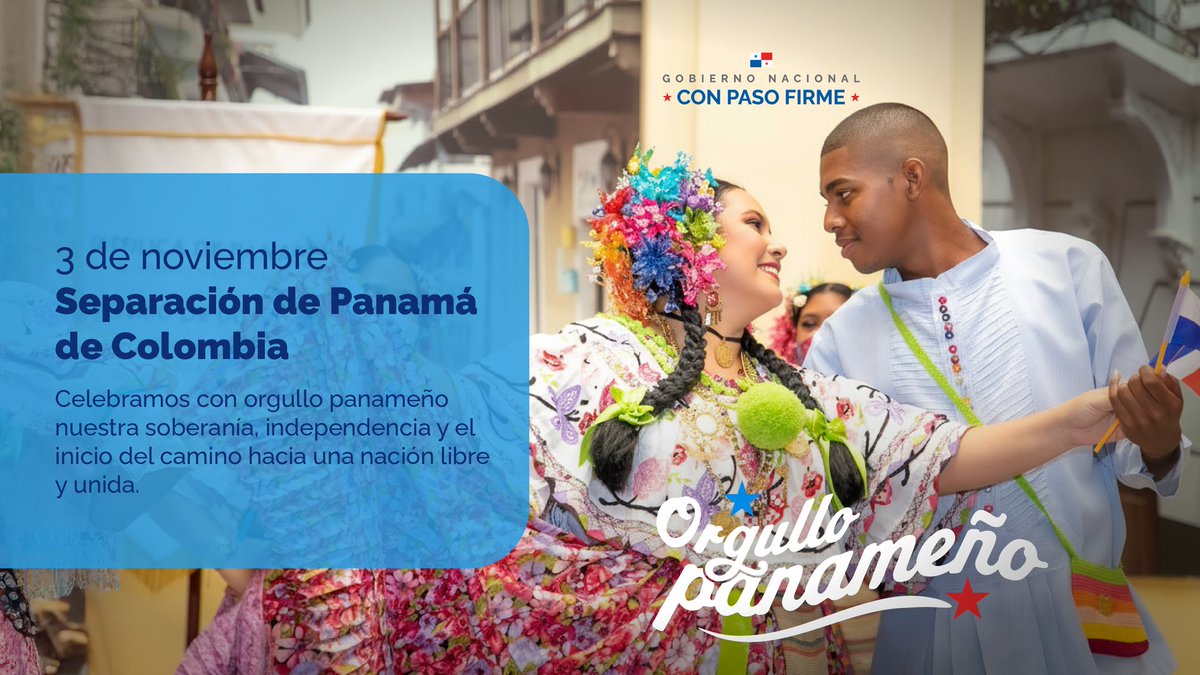 GobEmberaW's tweet photo. Hoy, 3 de noviembre, conmemoramos con orgullo la Separación de Panamá de Colombia, una fecha que marcó el inicio de nuestra soberanía y el camino hacia la construcción de una nación libre y con identidad propia.
.
.
.
¡Que viva Panamá! 🇵🇦 https://t.co/WBvBFFeAOp
