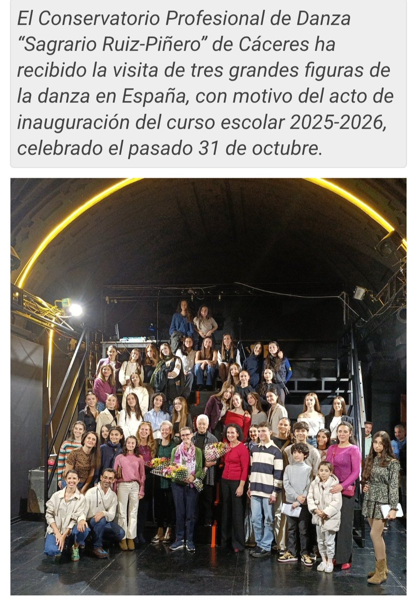⏩El Conservatorio Profesional de Danza “Sagrario Ruiz-Piñero” recibe la visita de tres grandes figuras de la danza
lagaceta.educarex.es/leer/conservat…
