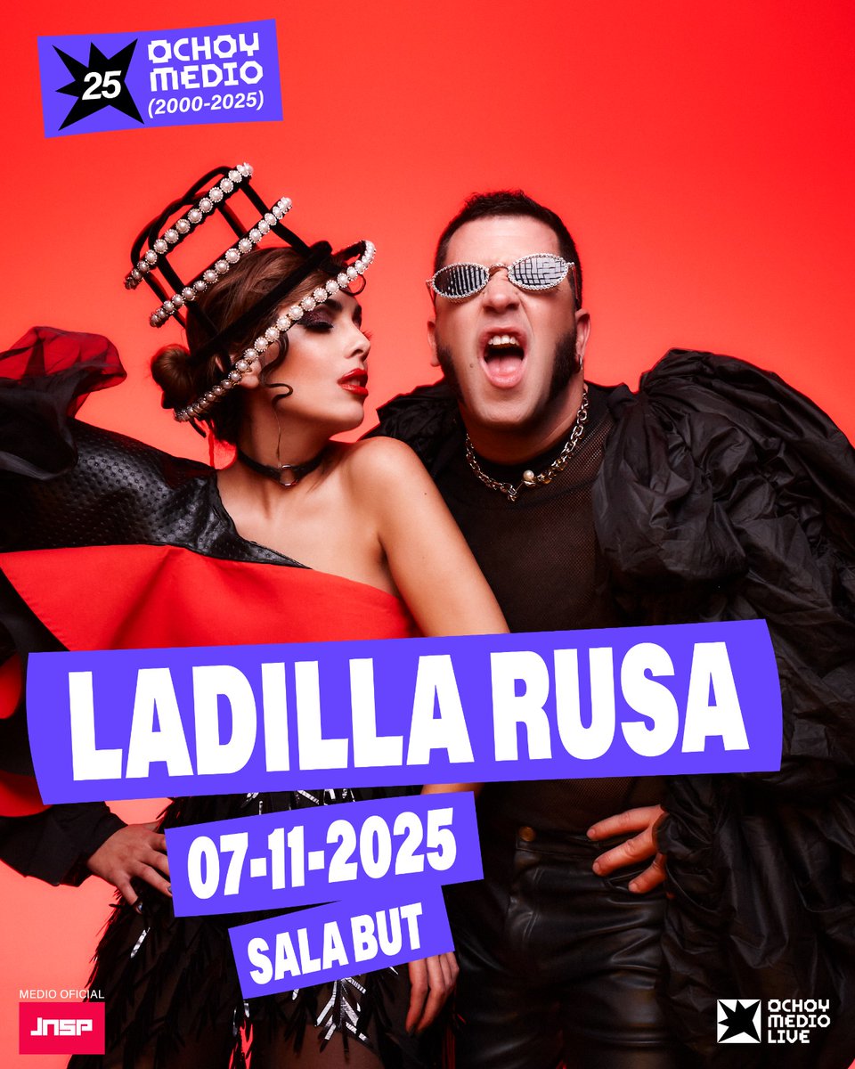 ¡¡¡MADRID!!! Nos este viernes en la Sala But, despidiendo nuestra gira, y celebrando el aniversario del <a href="/ochoymedioclub/">Ochoymedio</a> 🕺🎶

Y aquí van nuestras estrellas invitadas:

✨ <a href="/KikaLorace/">Kika Lorace</a> 
✨ <a href="/ElColetaMO/">El Coleta</a> 
✨ Y alguna que otra Superstar más 

🎫 ÚLTIMAS ENTRADAS a la venta
💋💋