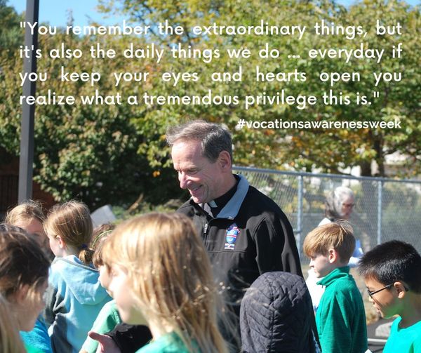 Thank you <a href="/BishopBurbidge/">Bishop Michael F. Burbidge</a> for your witness! #nationalvocationsweek