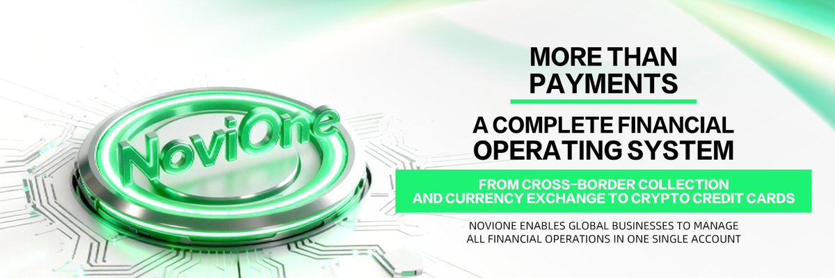 NoviOneGlobal's tweet photo. More Than Payments — A Complete Financial Operating System
💳From cross-border collection and currency exchange to crypto credit cards, NoviOne enables global businesses to manage all financial operations in one single account.
#NoviOne #Crypto #Payments https://t.co/juiT9GAK1i