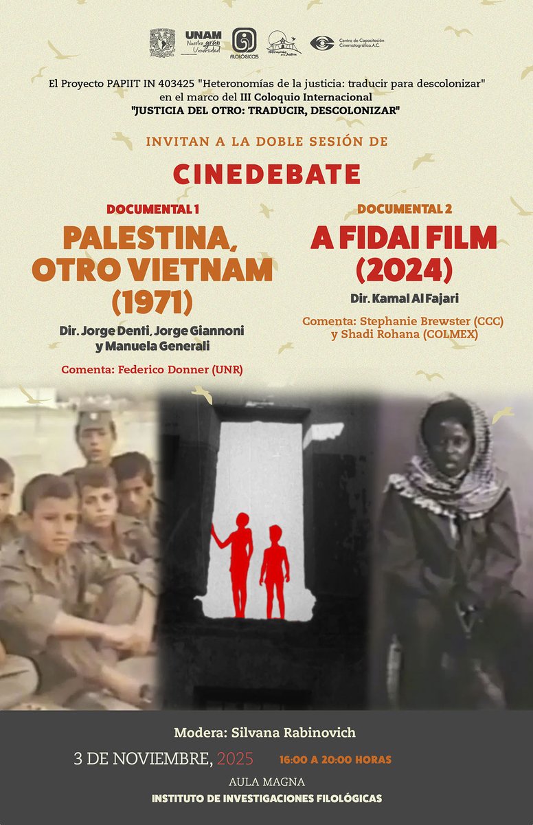 Hoy, lunes 3/11 a las 4pm: cinedebate en el Aula Magna del IIFL UNAM ¿nos ayudan a difundir?